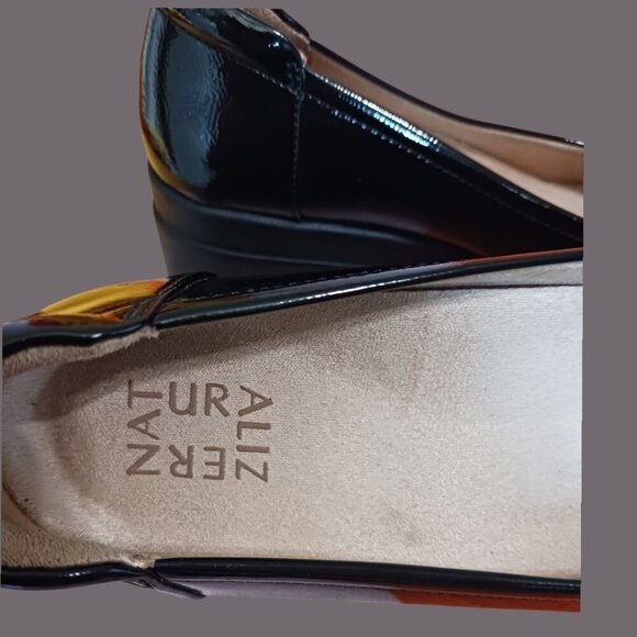 Naturalizer "Sam" Slip On Wedge Pump Confort Shoes Black Size 8M - Picture 5 of 16